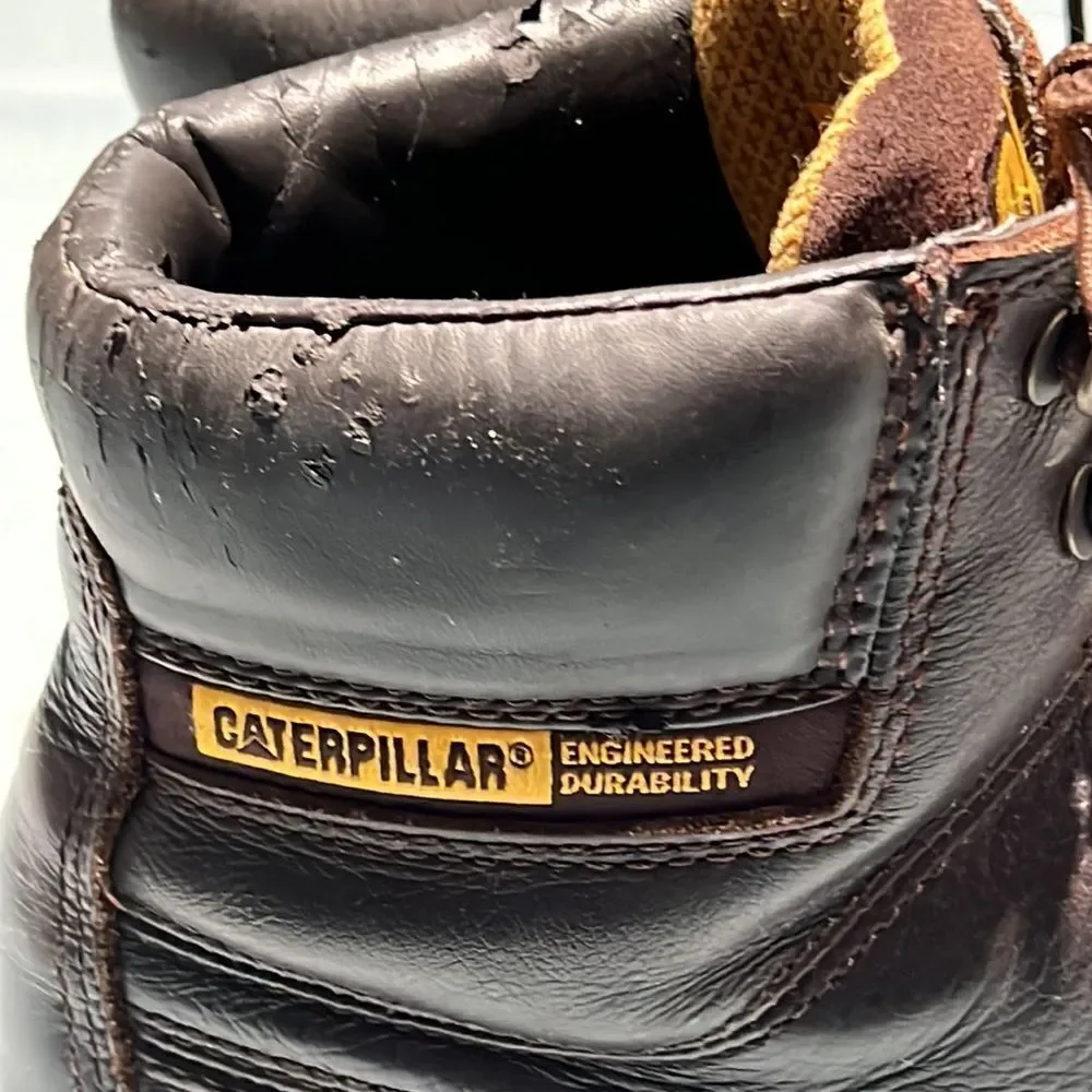 CAT Men Burgundy Colorado‎ Leather Boots Size 12 B52